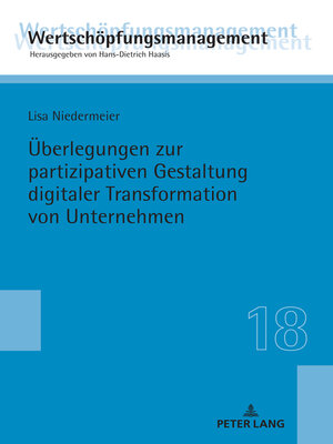 cover image of Überlegungen zur partizipativen Gestaltung digitaler Transformation von Unternehmen